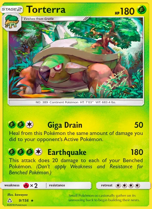Torterra 9/156 Ultra Prism Pokémon card