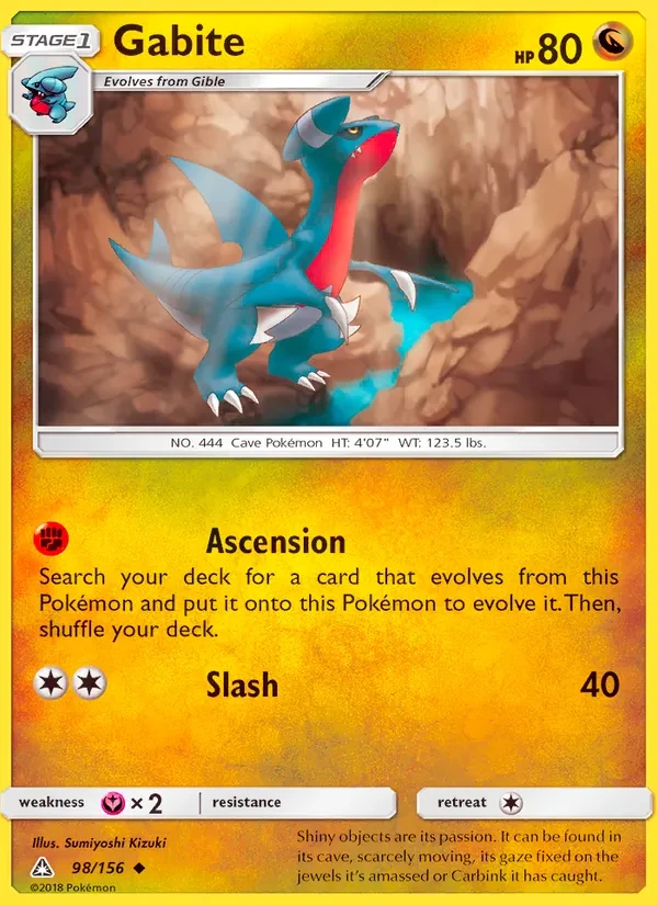 Gabite 98/156 Ultra Prism Pokémon card
