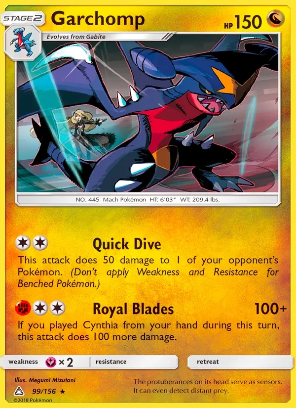Garchomp 99/156 Ultra Prism Pokémon card