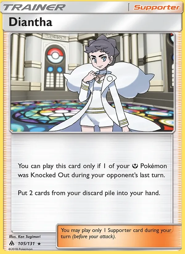 Diantha 105/131 Forbidden Light Pokémon card