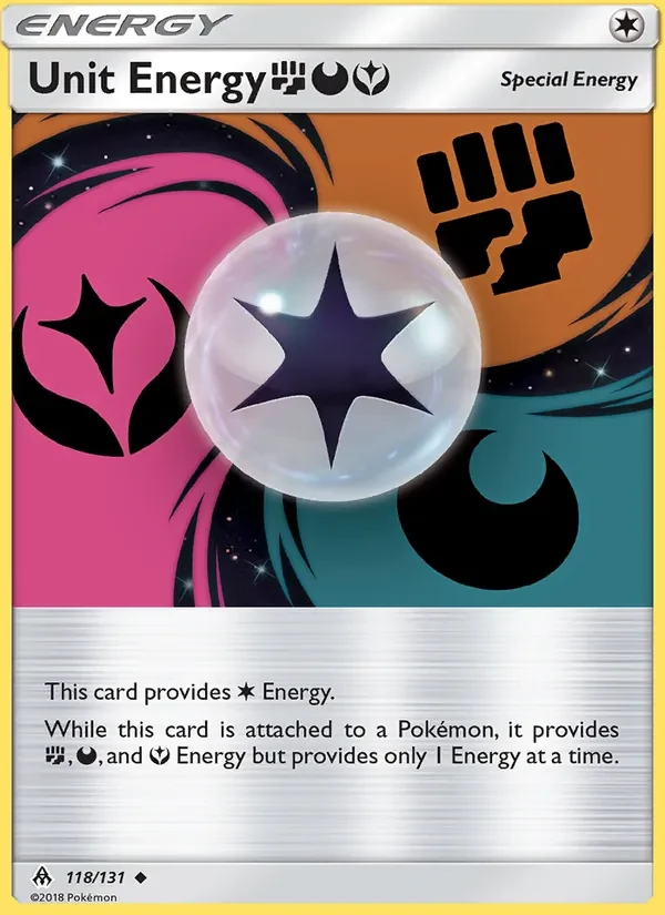 Unit Energy FightingDarknessFairy 118/131 Forbidden Light Pokémon card