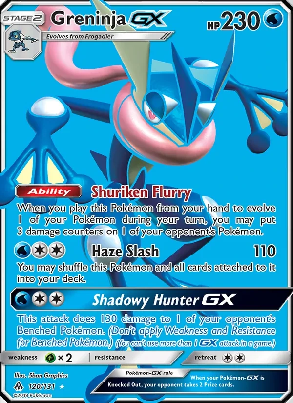 Greninja GX 120/131 Forbidden Light Pokémon card