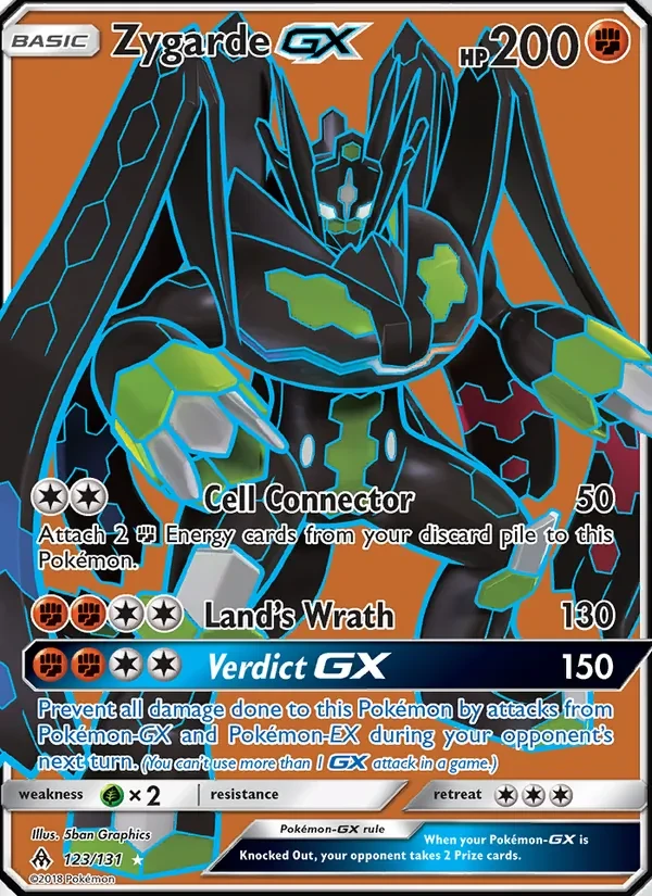 Zygarde GX 123/131 Forbidden Light Pokémon card