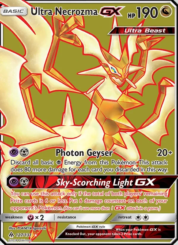 Ultra Necrozma GX 127/131 Forbidden Light Pokémon card
