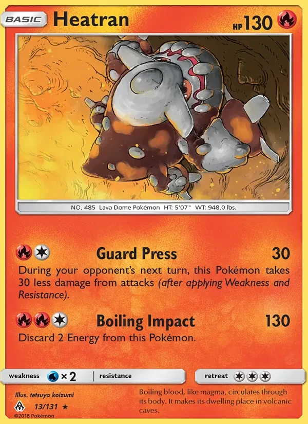 Heatran 13/131 Forbidden Light Pokémon card