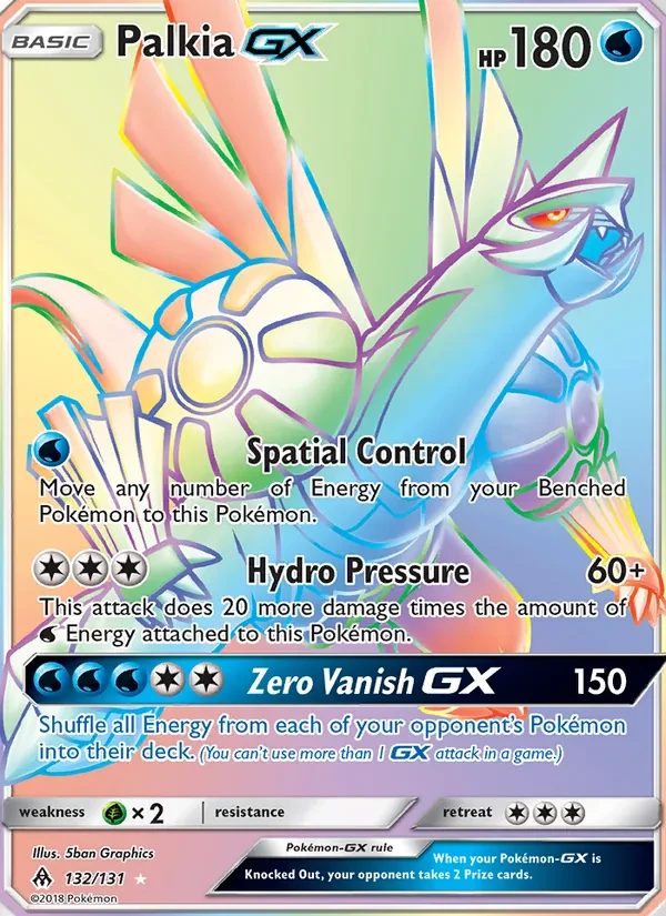 Palkia GX 132/131 Forbidden Light Pokémon card