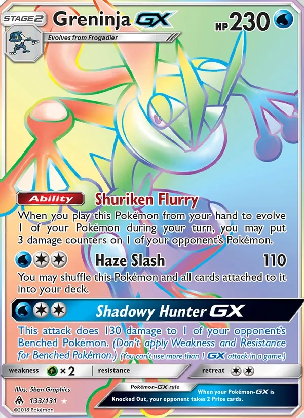 Greninja GX 133/131 Forbidden Light Pokémon card