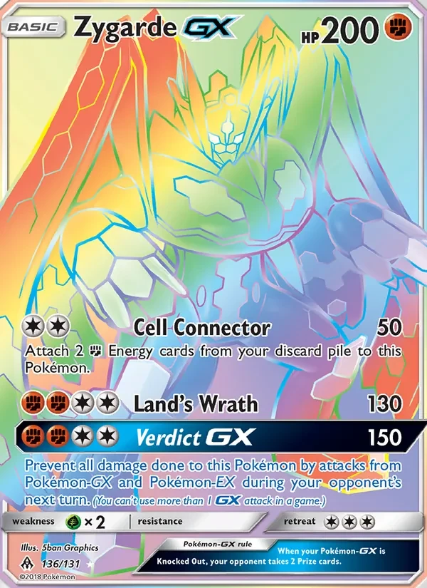 Zygarde GX 136/131 Forbidden Light Pokémon card