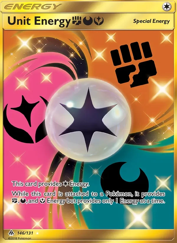 Unit Energy FightingDarknessFairy 146/131 Forbidden Light Pokémon card