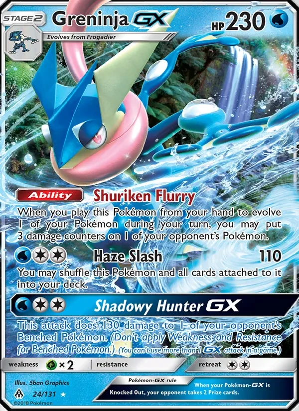 Greninja GX 24/131 Forbidden Light Pokémon card