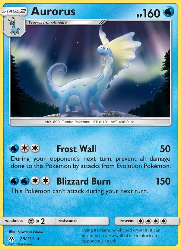 Aurorus 28/131 Forbidden Light Pokémon card