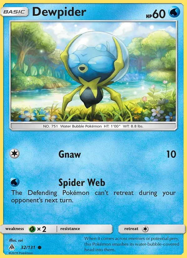 Dewpider 32/131 Forbidden Light Pokémon Karte