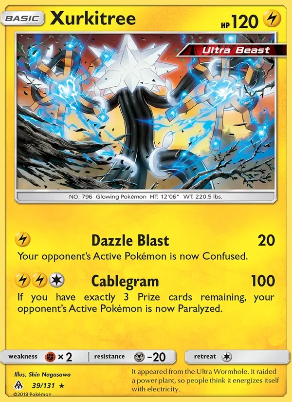 Xurkitree 39/131 Forbidden Light Pokémon card