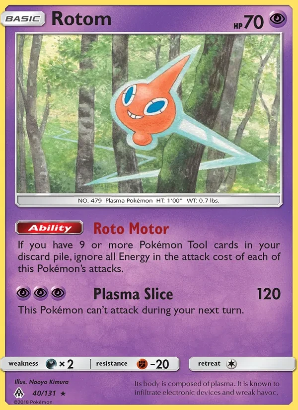 Rotom 40/131 Forbidden Light Pokémon card