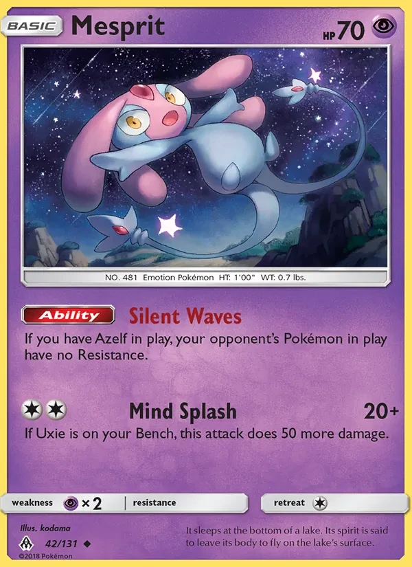 Carta Pokémon Mesprit 42/131 Forbidden Light