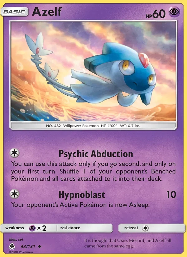Azelf 43/131 Forbidden Light Pokémon card