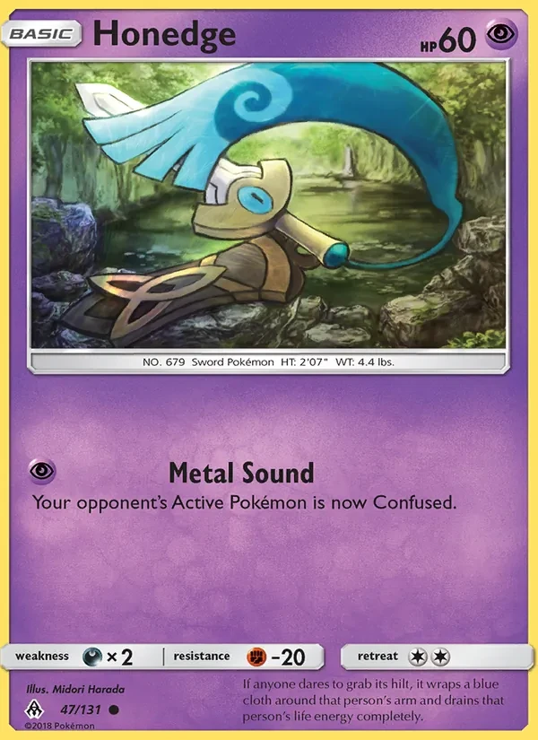 Honedge 47/131 Forbidden Light Pokémon Karte