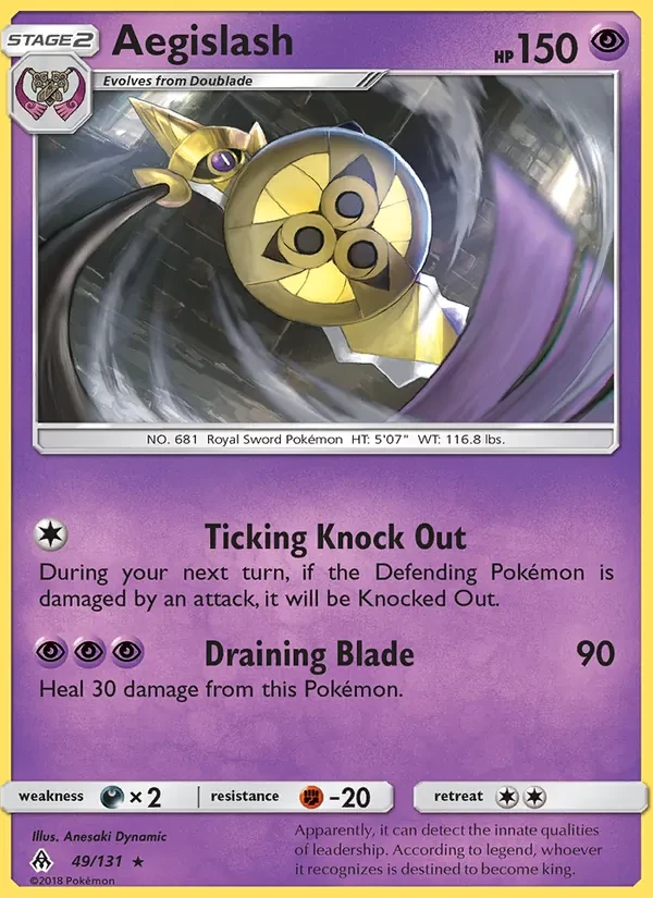 Aegislash 49/131 Forbidden Light Pokémon card