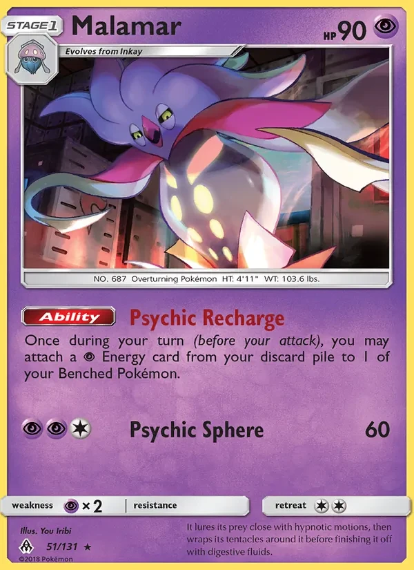 Malamar 51/131 Forbidden Light Pokémon Karte