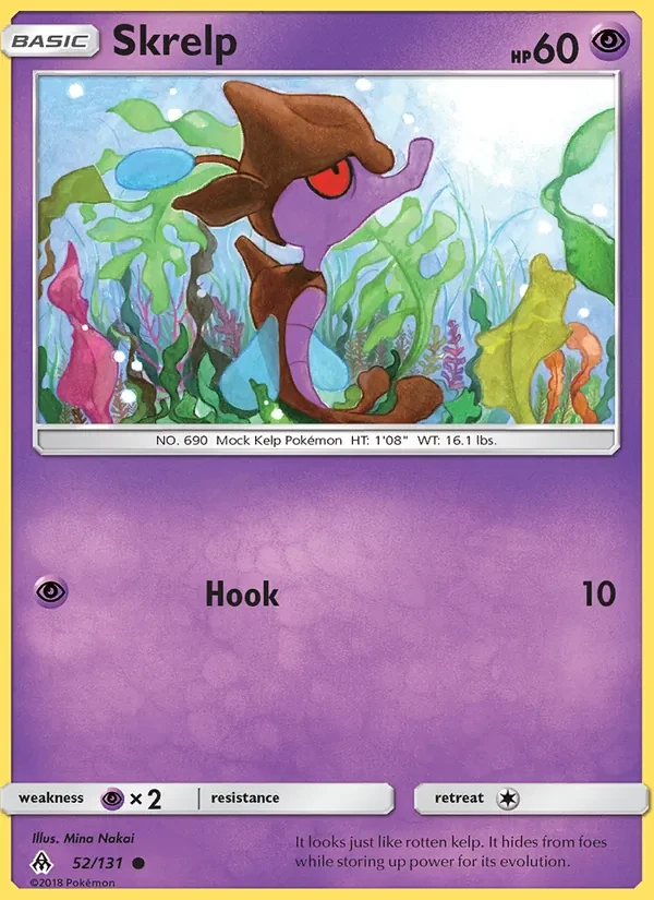 Skrelp 52/131 Forbidden Light Pokémon card