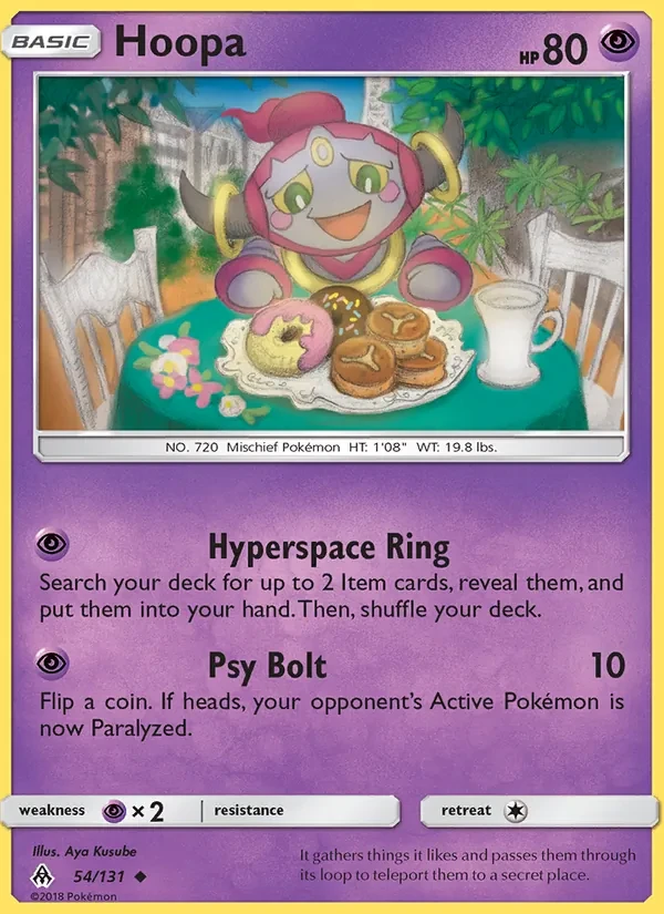Hoopa 54/131 Forbidden Light Pokémon card