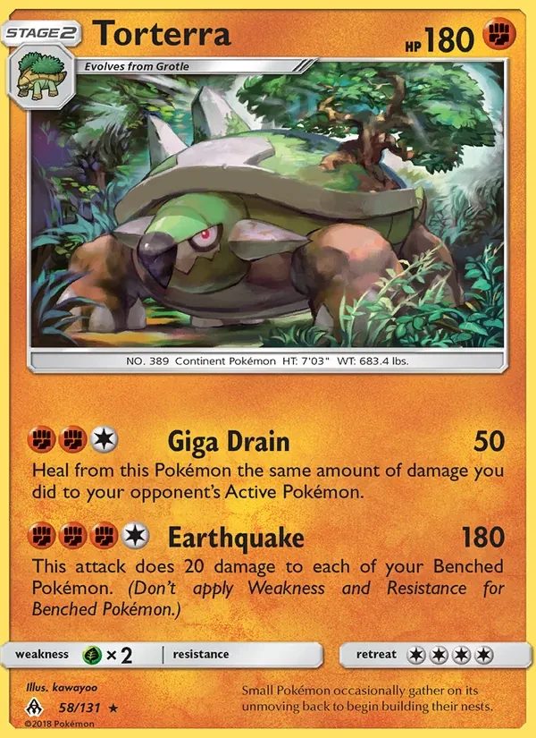 Torterra 58/131 Forbidden Light Pokémon card