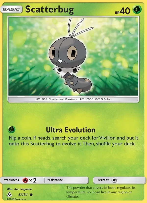 Scatterbug 6/131 Forbidden Light Pokémon card