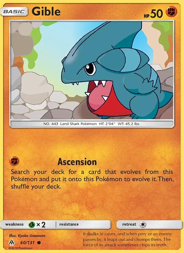 Gible 60/131 Forbidden Light Pokémon Karte