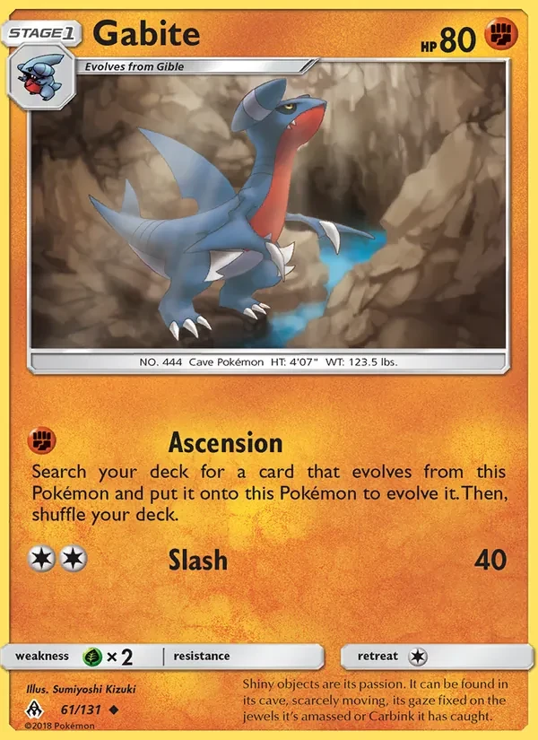 Gabite 61/131 Forbidden Light Pokémon card