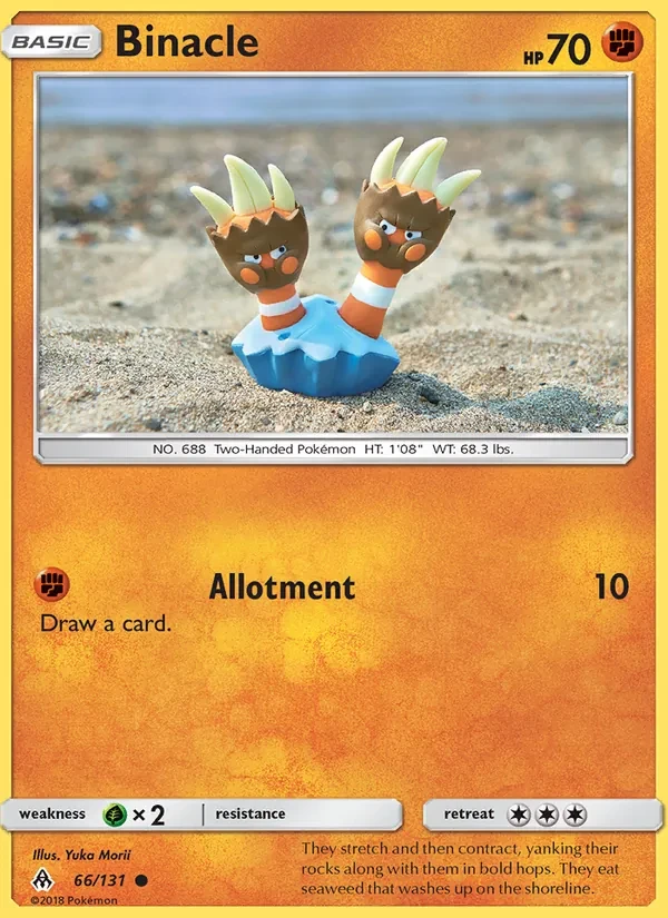 Binacle 66/131 Forbidden Light Pokémon card
