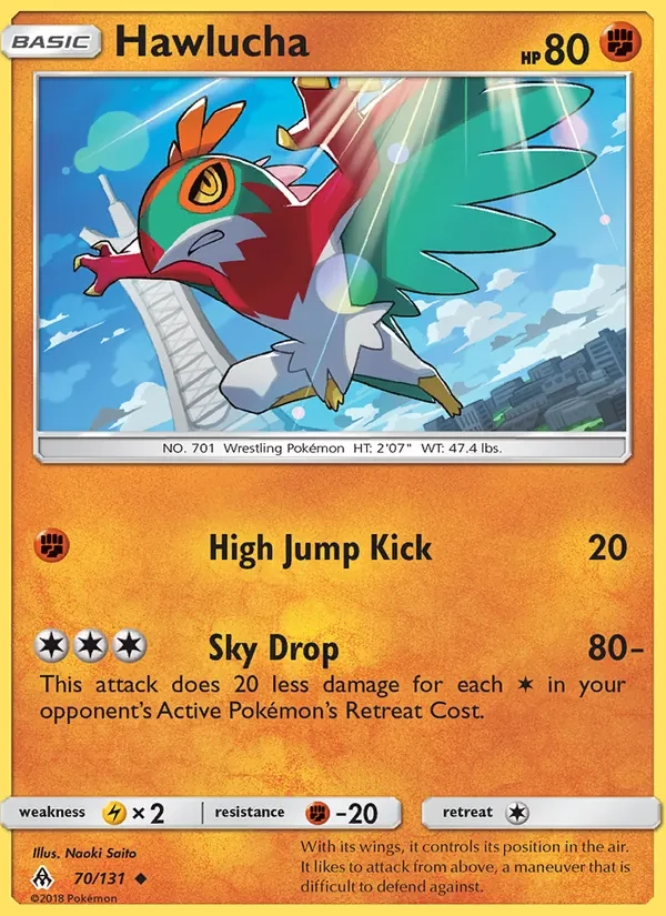 Hawlucha 70/131 Forbidden Light Pokémon Karte