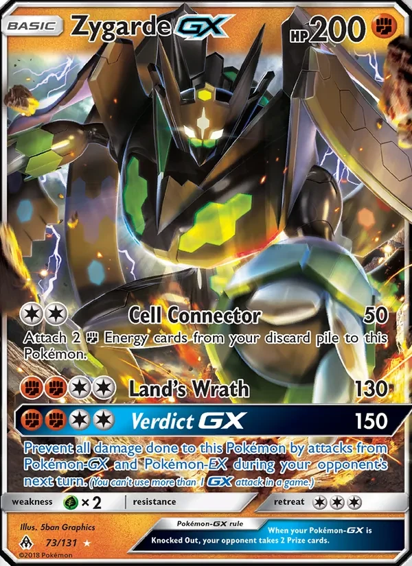Zygarde GX 73/131 Forbidden Light Pokémon card