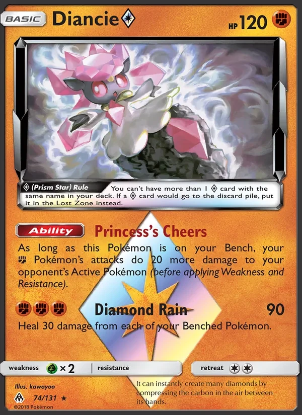Carta Pokémon Diancie ◇ 74/131 Forbidden Light