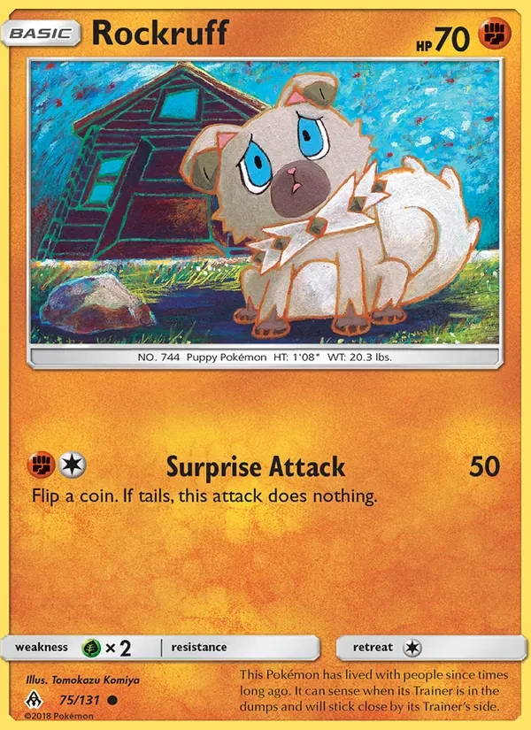Rockruff 75/131 Forbidden Light Pokémon card