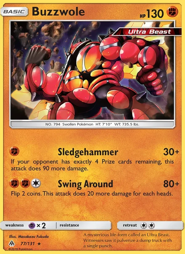 Buzzwole 77/131 Forbidden Light Pokémon Karte