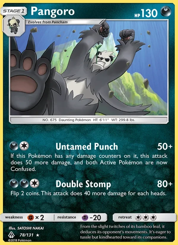 Pangoro 78/131 Forbidden Light Pokémon Karte