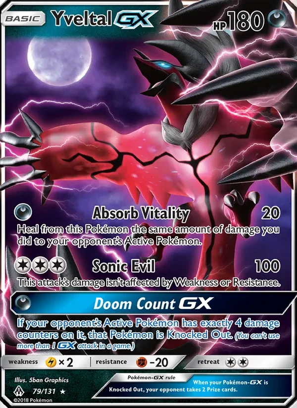 Yveltal GX 79/131 Forbidden Light Pokémon card