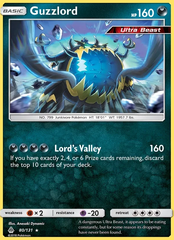 Carte Pokémon Guzzlord 80/131 Forbidden Light