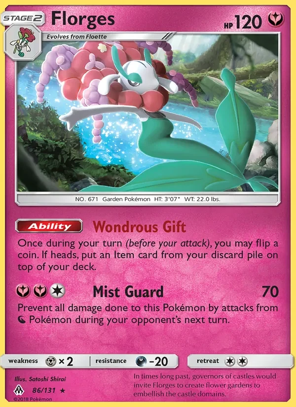 Florges 86/131 Forbidden Light Pokémon card