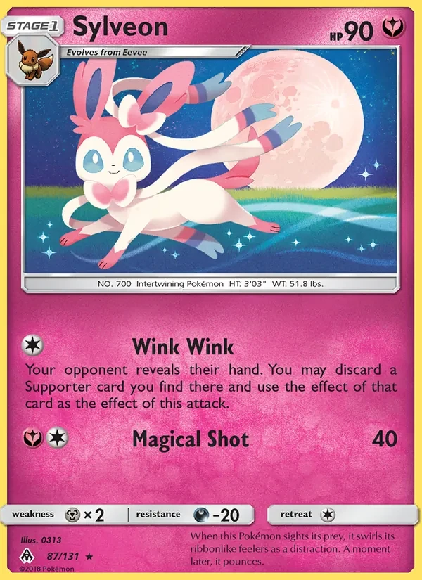 Sylveon 87/131 Forbidden Light Pokémon card