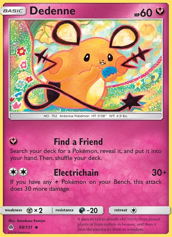 Dedenne 88/131 Forbidden Light Pokémon card