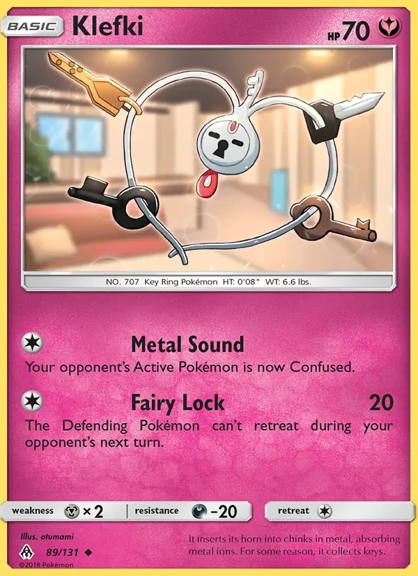 Klefki 89/131 Forbidden Light Pokémon card