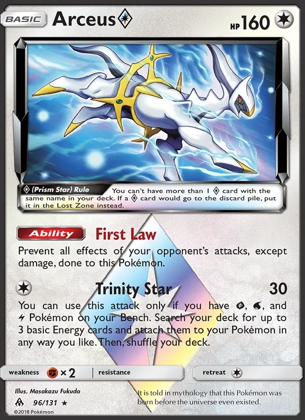 Arceus ◇ 96/131 Forbidden Light Pokémon Karte