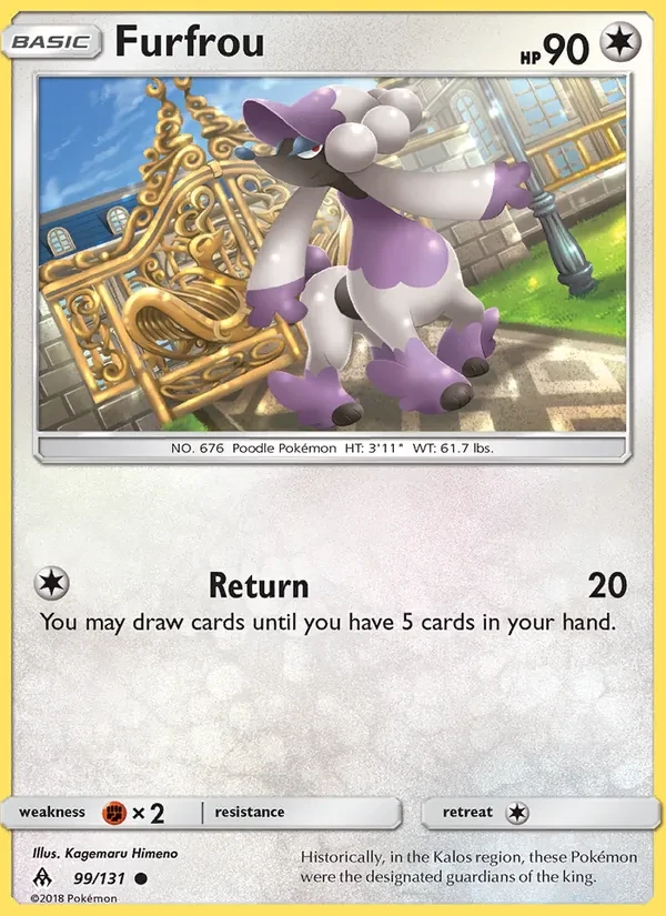 Furfrou 99/131 Forbidden Light Pokémon card