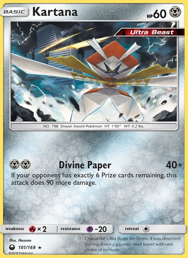 Kartana 101/168 Celestial Storm Pokémon card