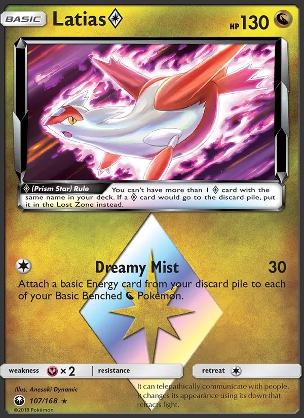 Latias ◇ 107/168 Celestial Storm Pokémon card