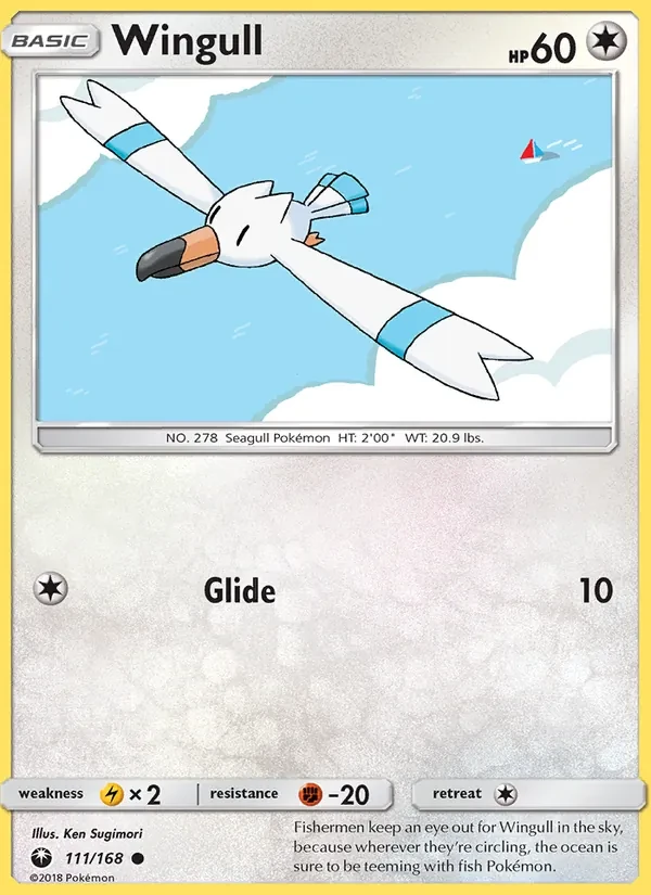 Wingull 111/168 Celestial Storm Pokémon card