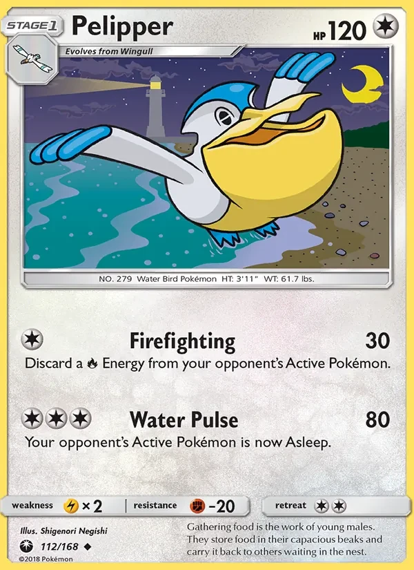 Pelipper 112/168 Celestial Storm Pokémon card