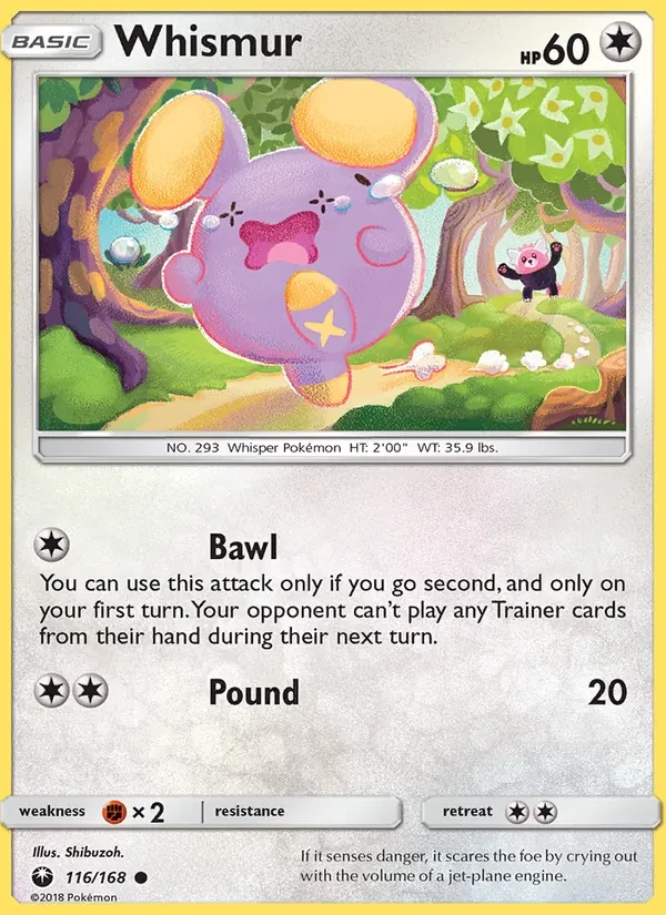 Carta Pokémon Whismur 116/168 Celestial Storm