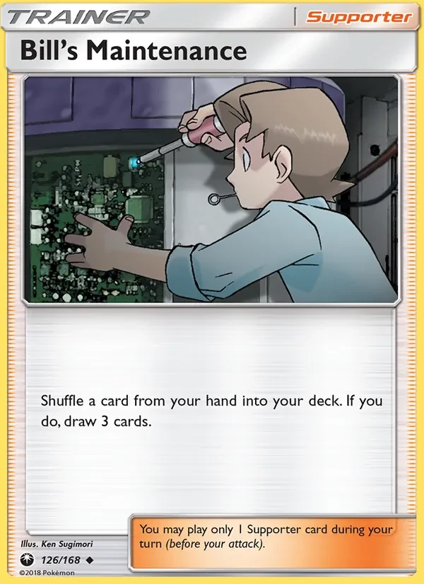 Bill’s Maintenance 126/168 Celestial Storm Pokémon card